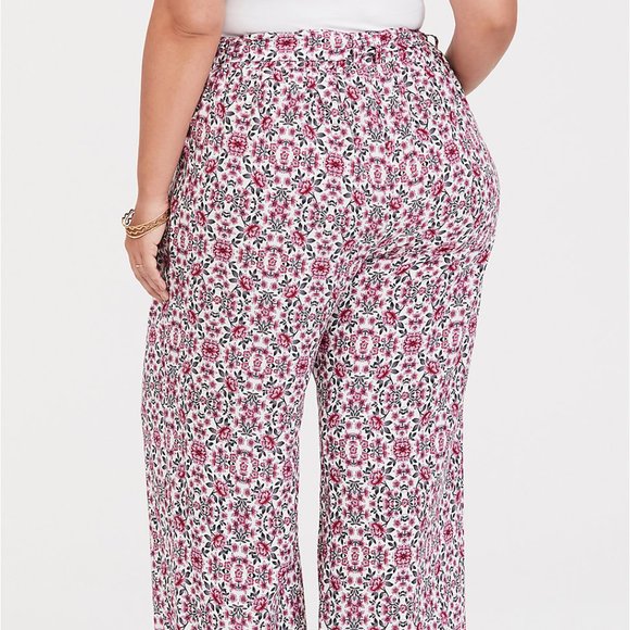 Torrid 4X Pants Floral Wide Leg Palazzo Pull On - Picture 5 of 6